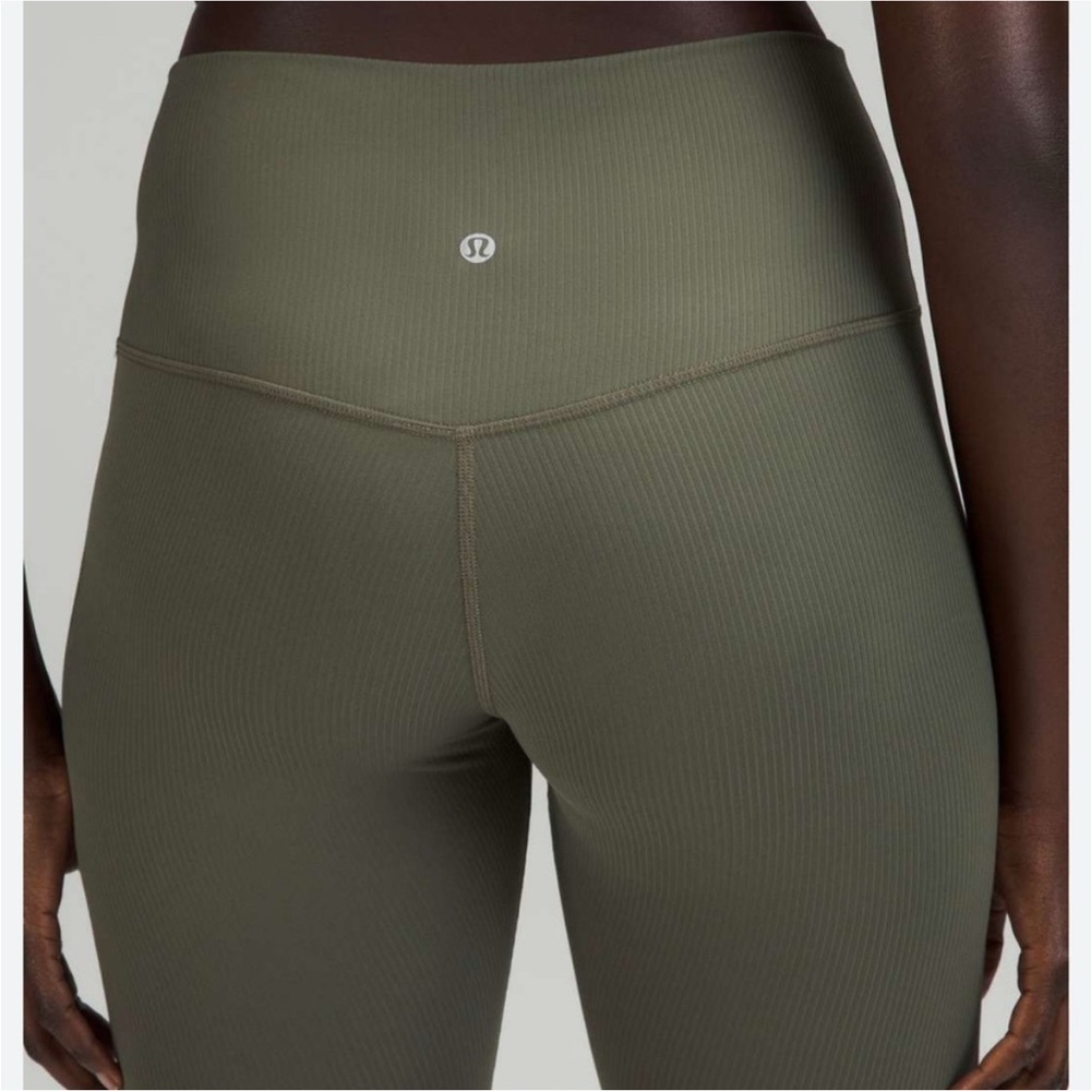 lululemon athletica Olive High-Waisted Align Ribbed Leggings